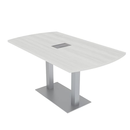 Skutchi Designs 33.5 in W, 59.5 in L, 29 in H, Engineered Wood Top, White HAR-AREC-34X60-DOU-ELEC-WHCYPRESS